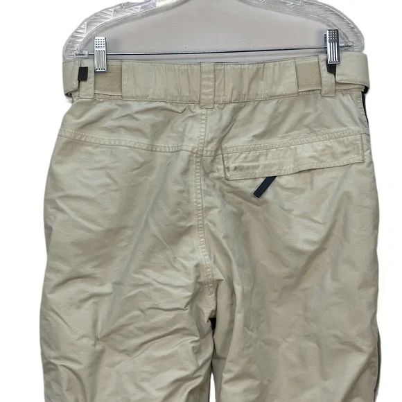 Burton Bio-Lite Beige Snow Pants Zippered Pockets Adjustable Waist Womens L - Picture 7 of 11